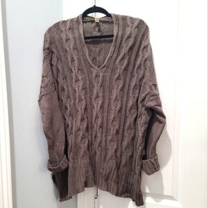 Easy Relaxed Cable Knit Oversized Sweater Tunic Wishlist